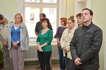 Kladenie vencov k pamätnej tabuli obetiam I. sveto Kladenie vencov k pamätnej tabuli obetiam I. sveto